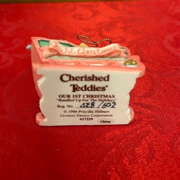 Cherished Teddies Our 1st Christmas Ornament - Picture 5 of 6